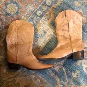 Tan cowboy boots